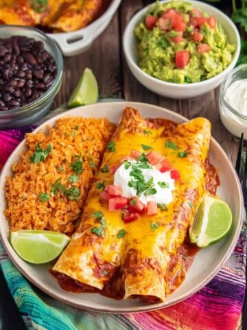 Leftover Steak Enchiladas with Corn, Black Beans, and Cheddar Recipe