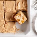 Peach Cake with Caramel Icing Recipe