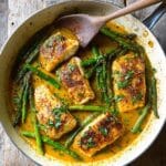 Cajun Garlic Butter Cod with Asparagus Recipe