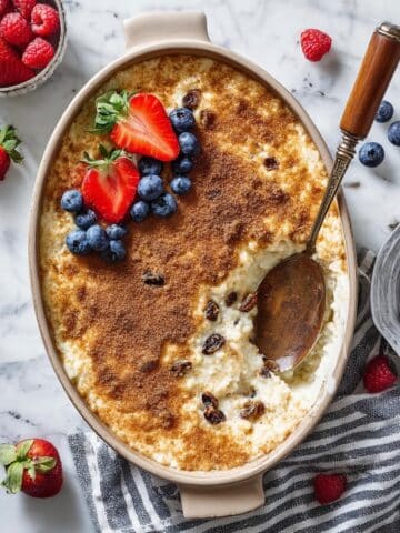Old-Fashioned Baked Rice Pudding Recipe