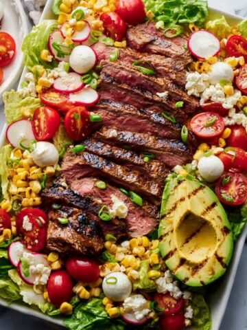 Grilled Flank Steak Salad with Balsamic-Lemon Dressing Recipe