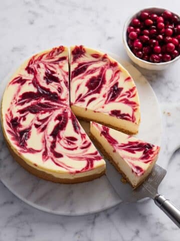 Cranberry Swirl Cheesecake Recipe