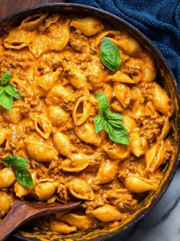 One-Pot Creamy Beef and Shells Recipe