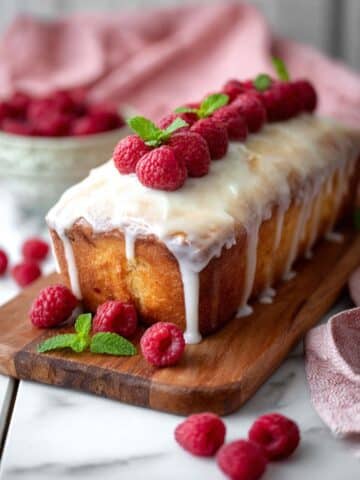 Raspberry Swirl Loaf Cake Recipe