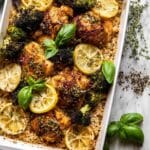 One Pan Lemon Pepper Yogurt Chicken and Rice Recipe
