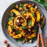 Roasted Delicata Squash with Maple Glaze and Shallots Recipe