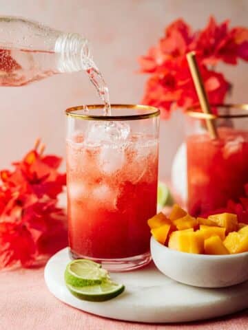 Sparkling Hibiscus Orange Mocktail Recipe