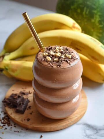 Chocolate Peanut Butter Banana Smoothie Recipe