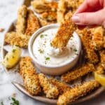 Crispy Baked Keto Zucchini Fries with Lemon Aioli Recipe