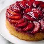 Cornmeal Upside-Down Plum Cake Recipe
