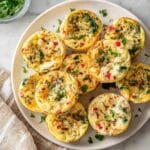 Cheesy Egg White Bites with Spinach and Roasted Red Pepper Recipe