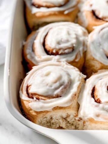 Healthy Cinnamon Rolls with Cream Cheese Maple Icing Recipe
