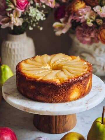 Upside Down Pear Cake Recipe