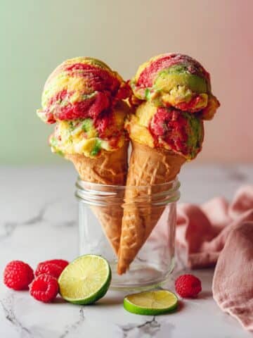 Rainbow Vegan No-Churn Sherbet Recipe