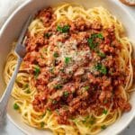 Creamy Beef and Tomato Tagliatelle Bolognese Recipe