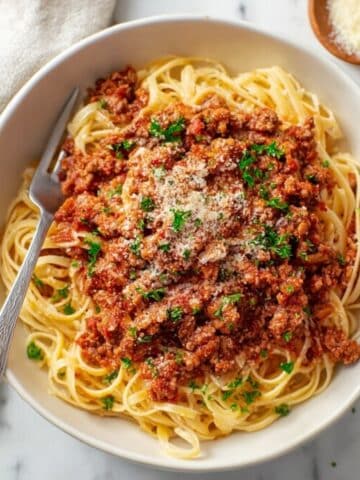 Creamy Beef and Tomato Tagliatelle Bolognese Recipe