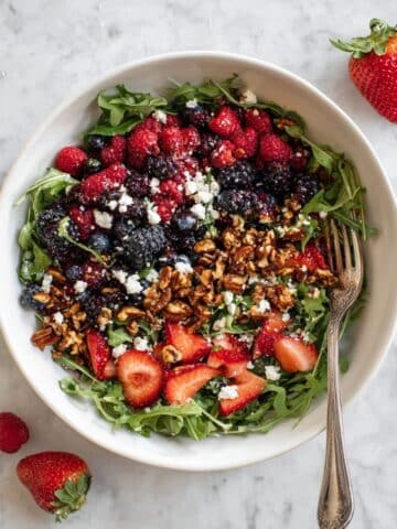 Red, White and Berry Salad with Pistachio Clusters Recipe