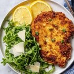 Chicken Milanese with Lemon and Arugula Salad Recipe