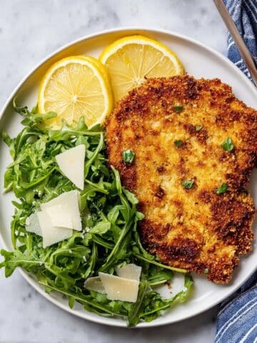 Chicken Milanese with Lemon and Arugula Salad Recipe