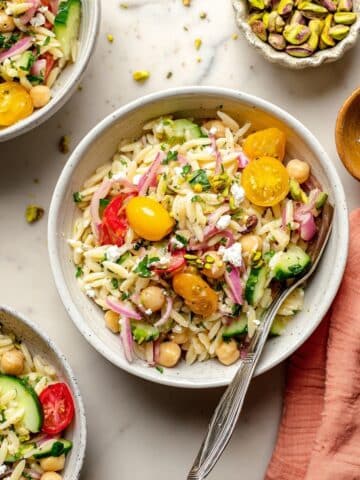 Herby Chickpea and Feta Pasta Salad Recipe