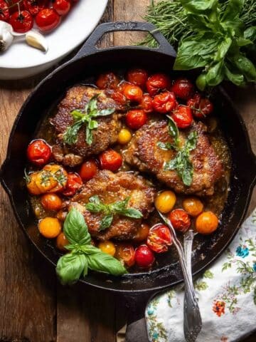 20 Minute Florentine Butter Chicken with Burst Cherry Tomatoes Recipe