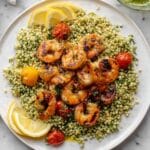 Grilled Lemon Shrimp with Pesto Couscous Recipe