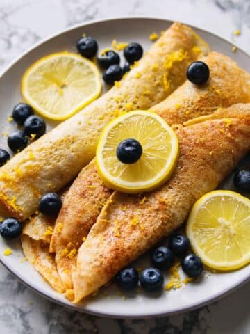 Easy Lemon Crepes With Lemon Syrup Recipe