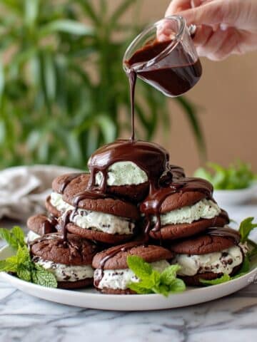 Chocolate Profiteroles with Mint Chip Ice Cream Recipe