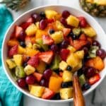 Colorful Fruit Salad with Honey Lime Dressing Recipe