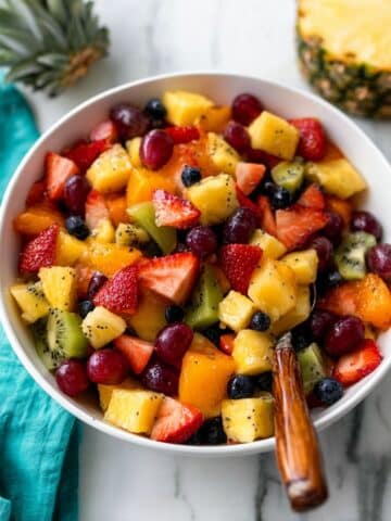 Colorful Fruit Salad with Honey Lime Dressing Recipe