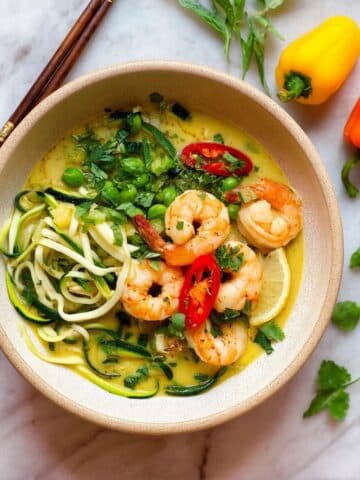 Healthy Coconut Curry Soup with Shrimp (Paleo, Whole30) Recipe