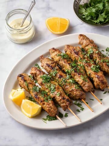 Chicken Kofta Kebabs with Tahini Sauce Recipe