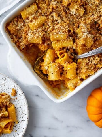 Pumpkin Pasta Bake with Sage and Crispy Panko Topping Recipe