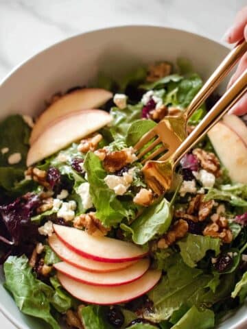 Apple Salad with Candied Walnuts and Cranberries Recipe