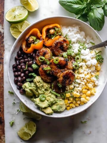25 Minute Fajita Shrimp Rice Bowls Recipe