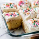 Vanilla Sheet Cake with Whipped Buttercream Frosting Recipe