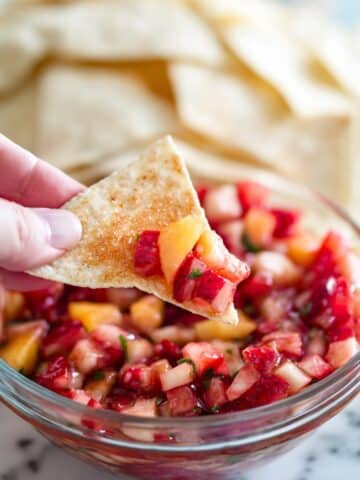 Fruit Salsa with Cinnamon Tortilla Chips Recipe
