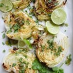 Roasted Cabbage Steaks with Spicy Lime and Cilantro Sauce Recipe