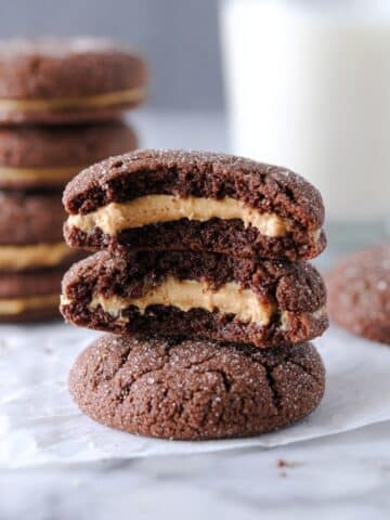 Chocolate Peanut Butter Stuffed Cookies {Magic in the Middle} Recipe
