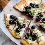 Blueberry, Feta and Honey-Caramelized Onion Naan Pizza Recipe