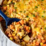 Ground Beef and Potato Skillet with Corn and Cheddar Recipe