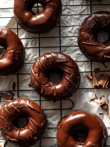 Homemade Baked Frosted Chocolate Donuts Recipe