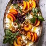Smashed Burrata with Peaches Recipe