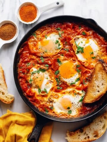 Easy Shakshuka with Fresh or Canned Tomatoes Recipe