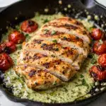Pesto Chicken with Roasted Cherry Tomatoes Recipe