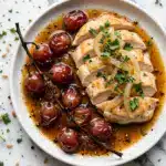 Vineyard Chicken with Roasted Grapes and Honey-Thyme Glaze Recipe