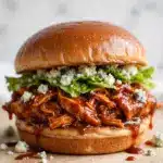 Grilled Buffalo Chicken Sandwiches with Gorgonzola Slaw Recipe