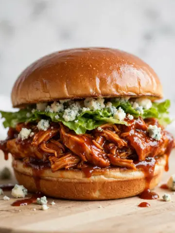Grilled Buffalo Chicken Sandwiches with Gorgonzola Slaw Recipe