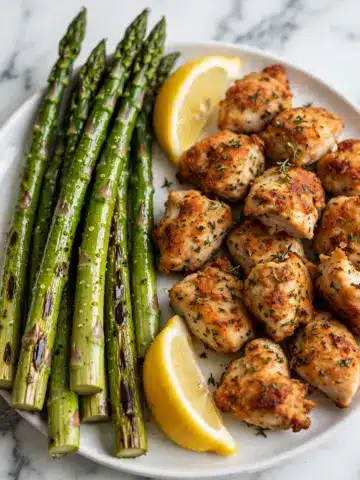 One-Pan Garlic Butter Chicken with Asparagus Recipe