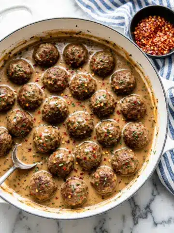 Turkey Meatballs in a Creamy Red Curry Sauce Recipe